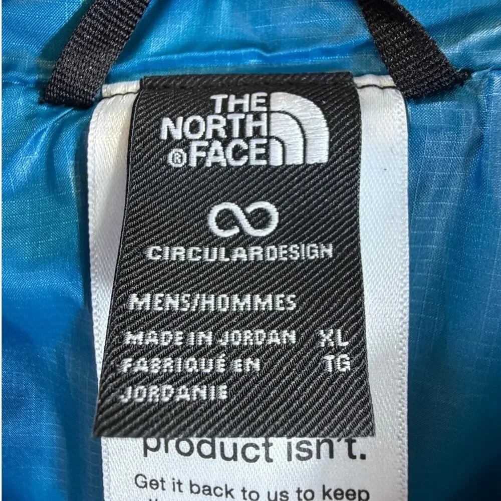 The North Face Men Blue XL NWT ThermoBall Full Zip Insulated Vest Outdoor Hiking